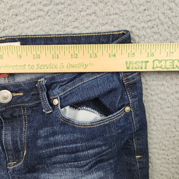 LEI Jeans Womens 30x27 (Jr's 11) Ashley Slim Boot Low Rise Faded *Hemmed* - Picture 3 of 10